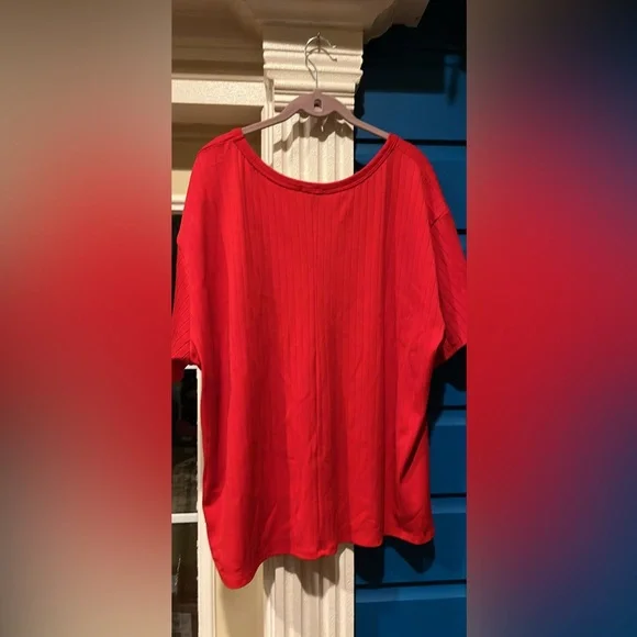 NWOT Andree by Unit ‘Take it Easy’ Red T Shirt in a size 1X - Picture 6 of 8